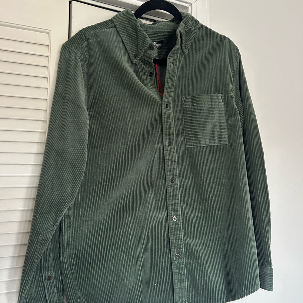 Target Green Corduroy Button Down Shirt